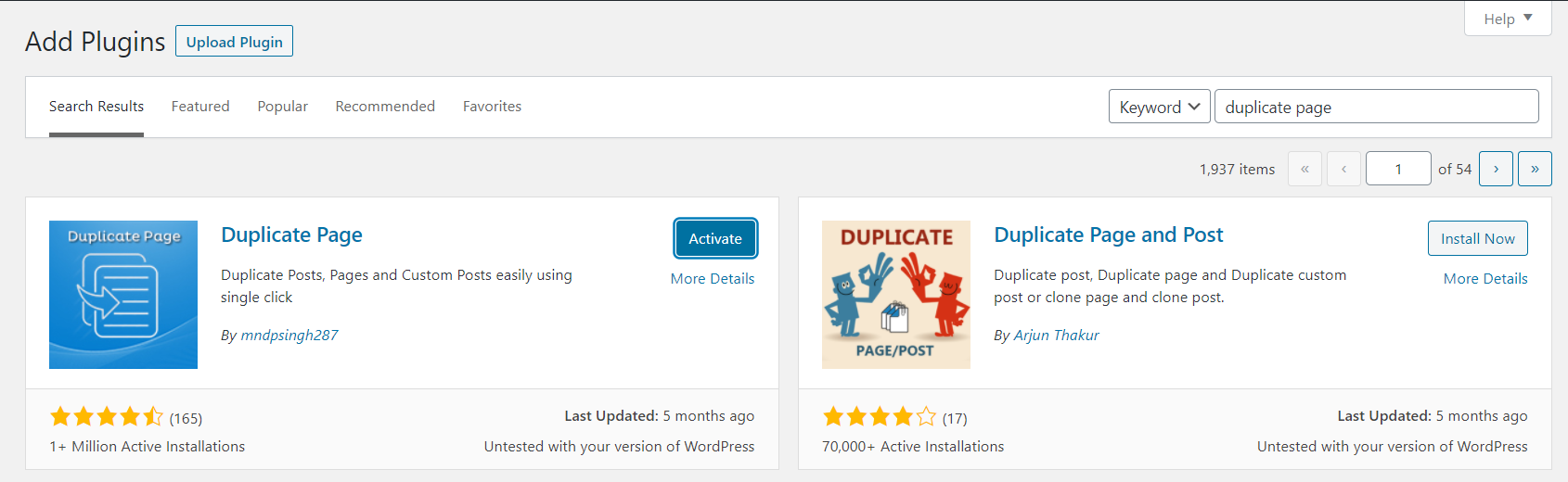 step 2 - wordpress duplicate post plugin