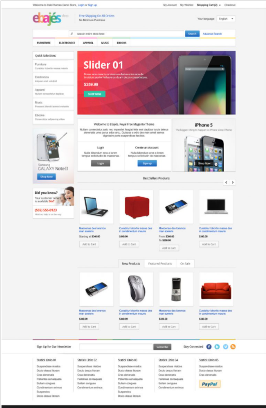 Ebajes Magento Theme