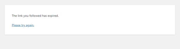 the link you followed has expired