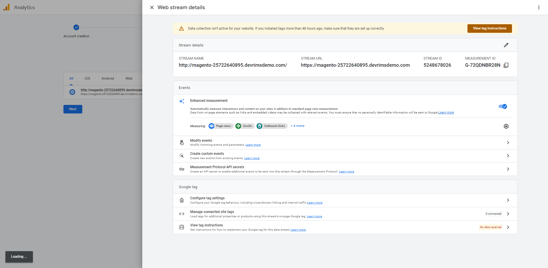 google analytics 4 magento