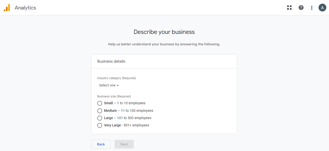 Setting Up Google Analytics 4 - Adding Business Details of PHP Site