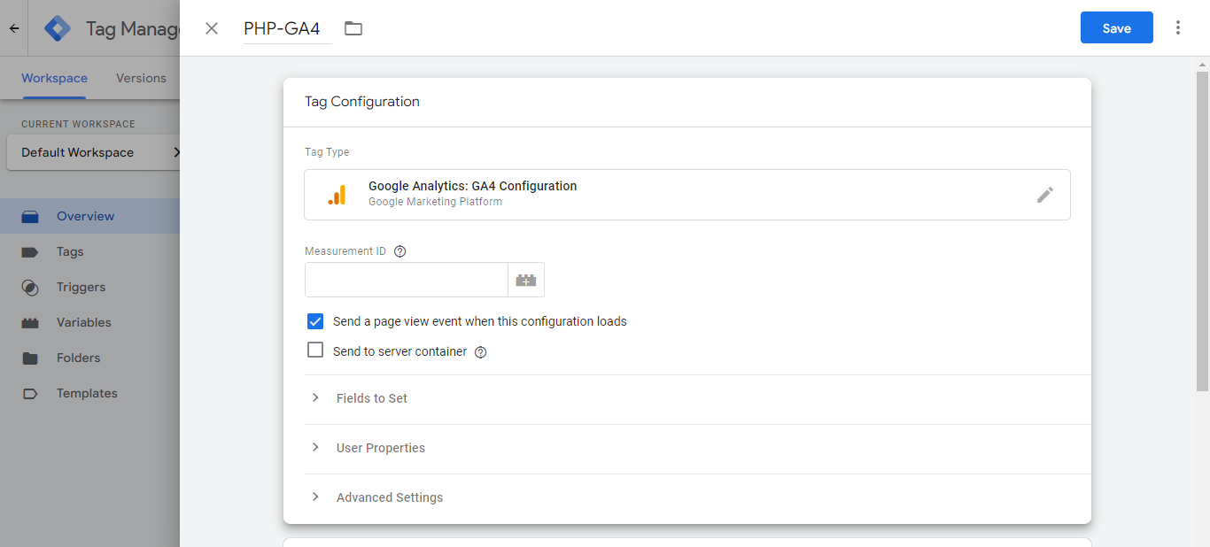 Setting Up Google Analytics 4 on PHP Site - GA4 Configuration