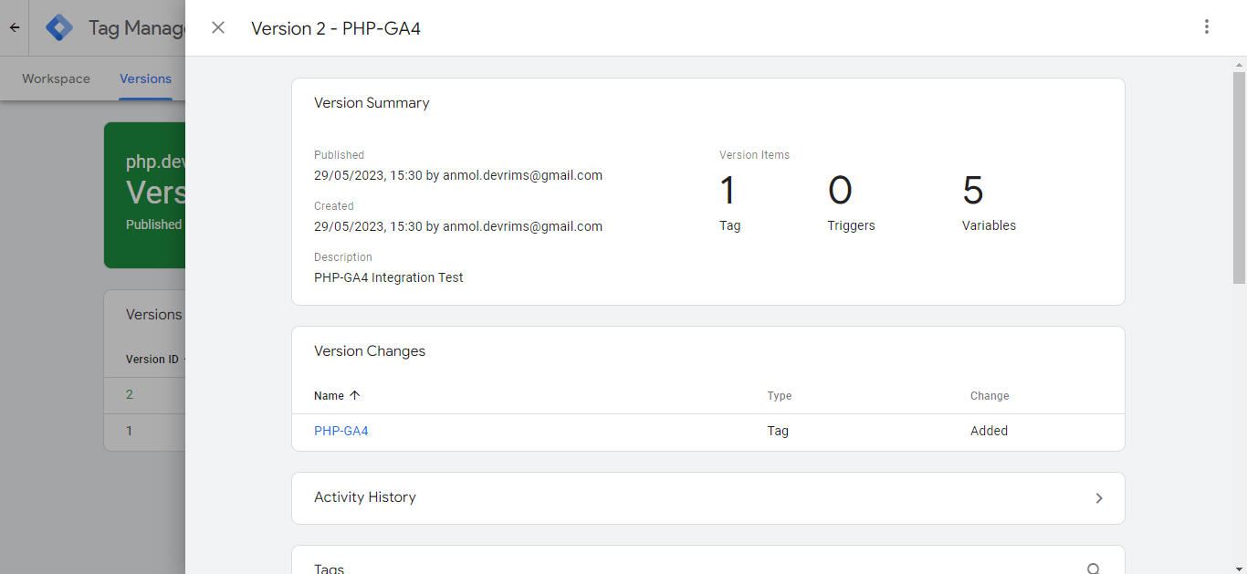 google analytics 4 php