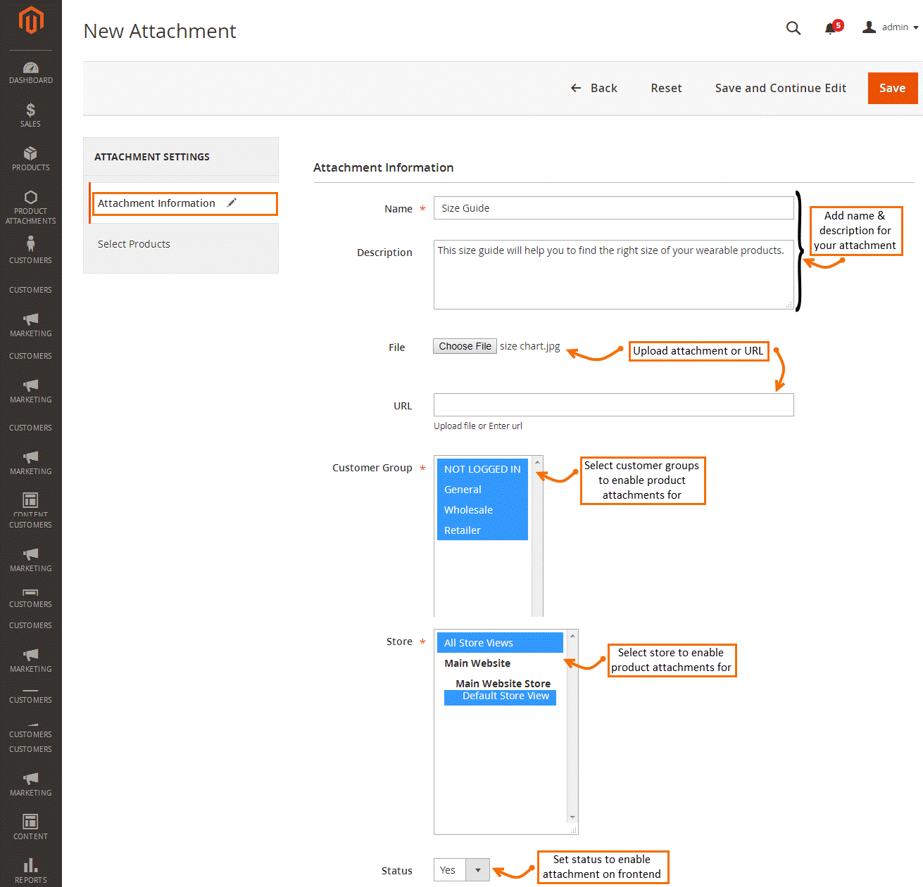 Magento 2 Product Attachments - Setting Up New Attachment