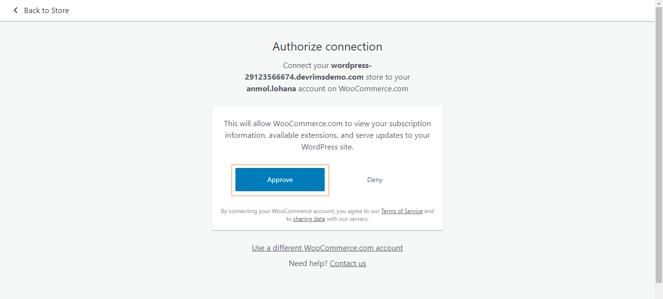 authorize connection accept