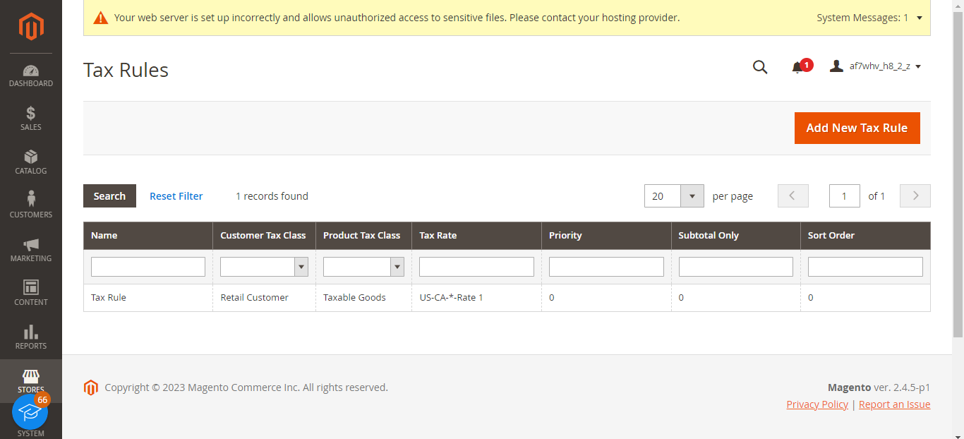 Magento Tax Rules - Overview