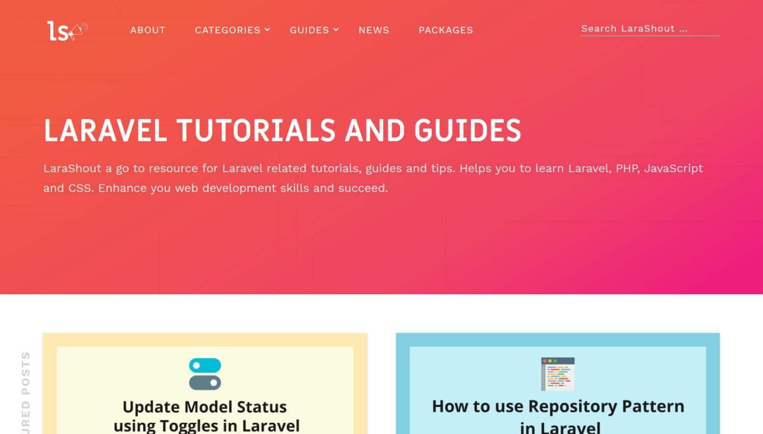 Laravel Learning Websites - LaraShout