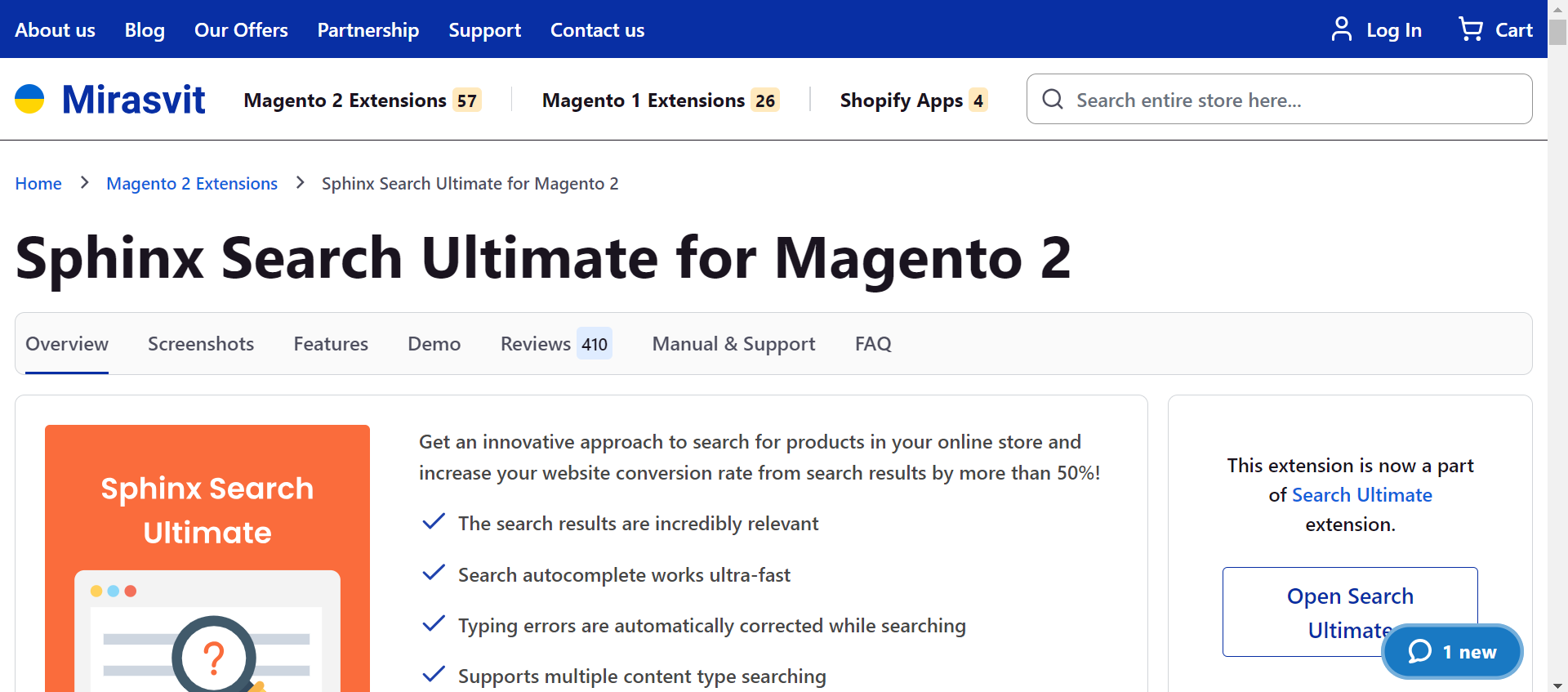 Magento SEO Extension - Mirasvit Sphinx Search