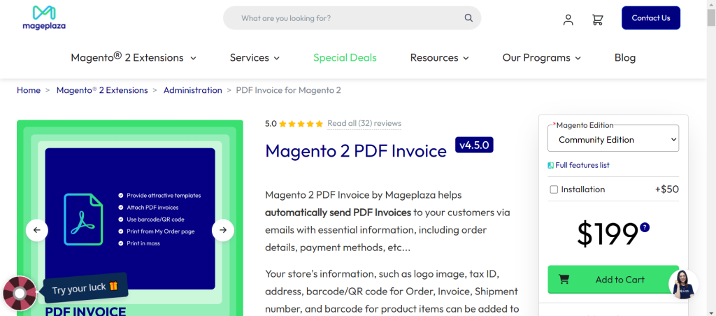 Magento 2 Invoice extension