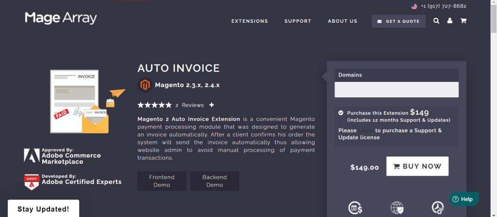 Magento 2 Invoice extension